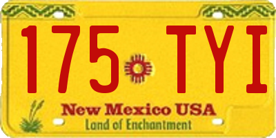 NM license plate 175TYI