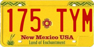 NM license plate 175TYM