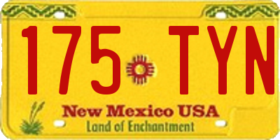 NM license plate 175TYN