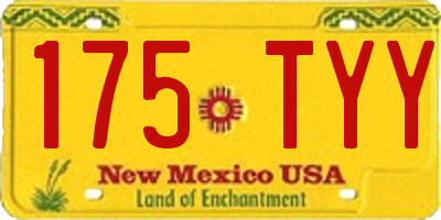 NM license plate 175TYY