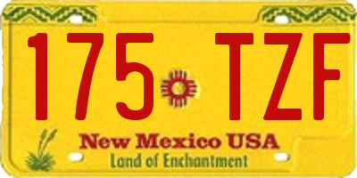 NM license plate 175TZF