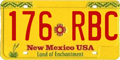 NM license plate 176RBC