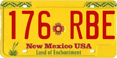NM license plate 176RBE