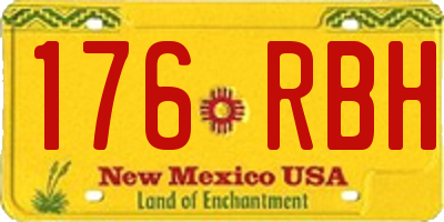 NM license plate 176RBH
