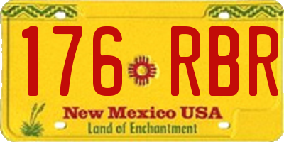NM license plate 176RBR