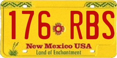 NM license plate 176RBS