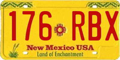 NM license plate 176RBX
