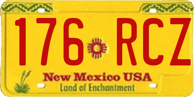 NM license plate 176RCZ
