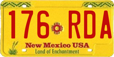 NM license plate 176RDA