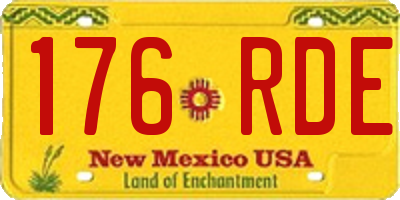 NM license plate 176RDE