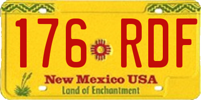 NM license plate 176RDF