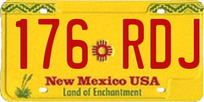 NM license plate 176RDJ