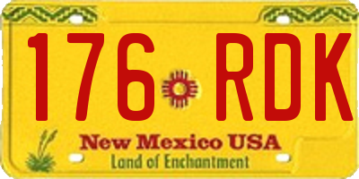 NM license plate 176RDK