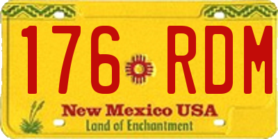 NM license plate 176RDM