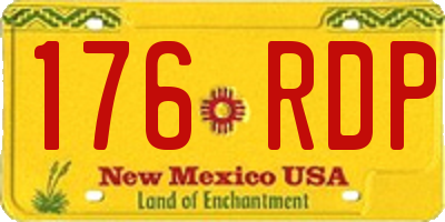NM license plate 176RDP