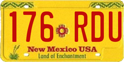 NM license plate 176RDU