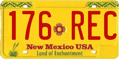 NM license plate 176REC