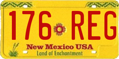 NM license plate 176REG