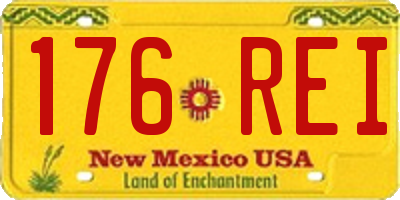 NM license plate 176REI
