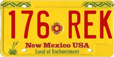 NM license plate 176REK