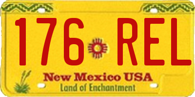 NM license plate 176REL