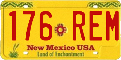 NM license plate 176REM