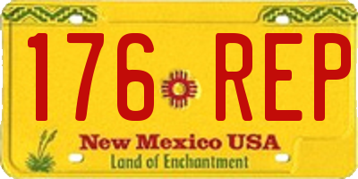 NM license plate 176REP