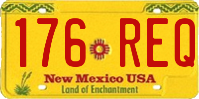 NM license plate 176REQ