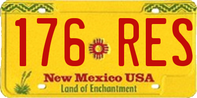 NM license plate 176RES