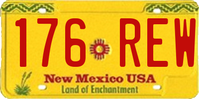 NM license plate 176REW