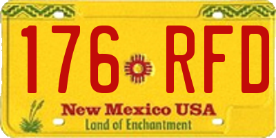 NM license plate 176RFD