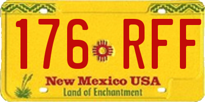 NM license plate 176RFF