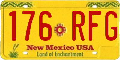 NM license plate 176RFG