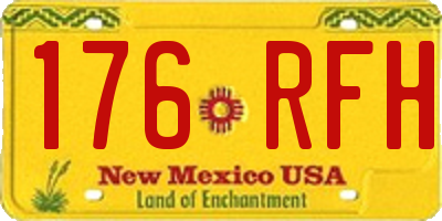 NM license plate 176RFH
