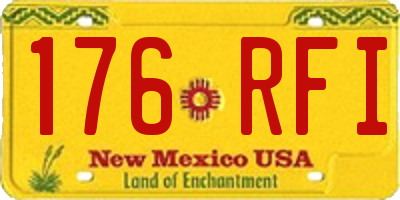 NM license plate 176RFI