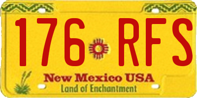 NM license plate 176RFS