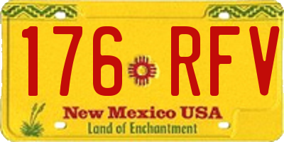 NM license plate 176RFV