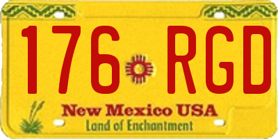 NM license plate 176RGD