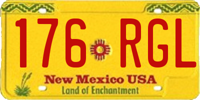 NM license plate 176RGL