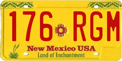 NM license plate 176RGM