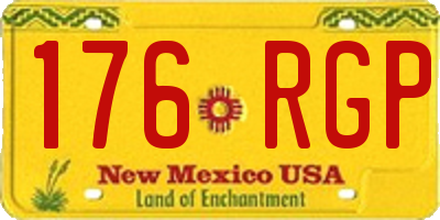 NM license plate 176RGP