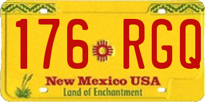 NM license plate 176RGQ