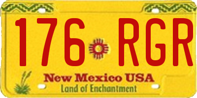 NM license plate 176RGR