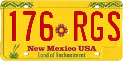 NM license plate 176RGS