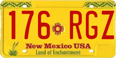 NM license plate 176RGZ