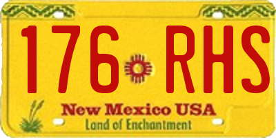 NM license plate 176RHS