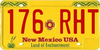NM license plate 176RHT