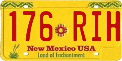 NM license plate 176RIH