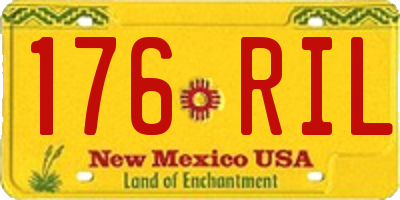 NM license plate 176RIL