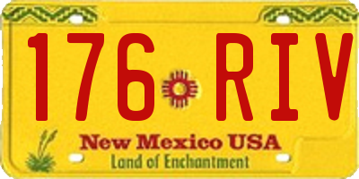 NM license plate 176RIV